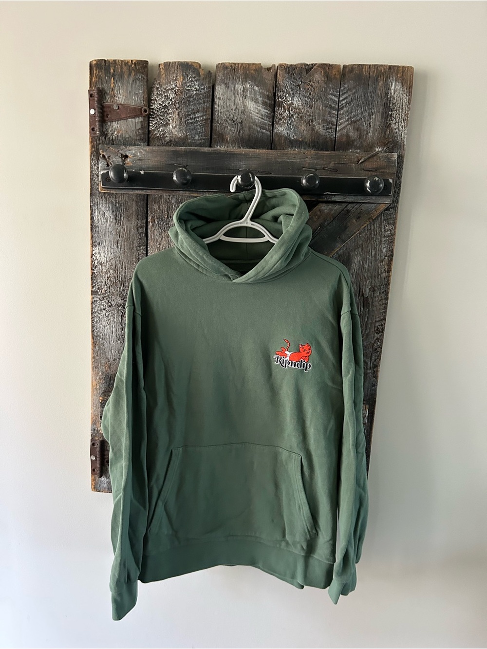 Men's Ripndip Green Pullover Hoodie with Small Chest Graphic